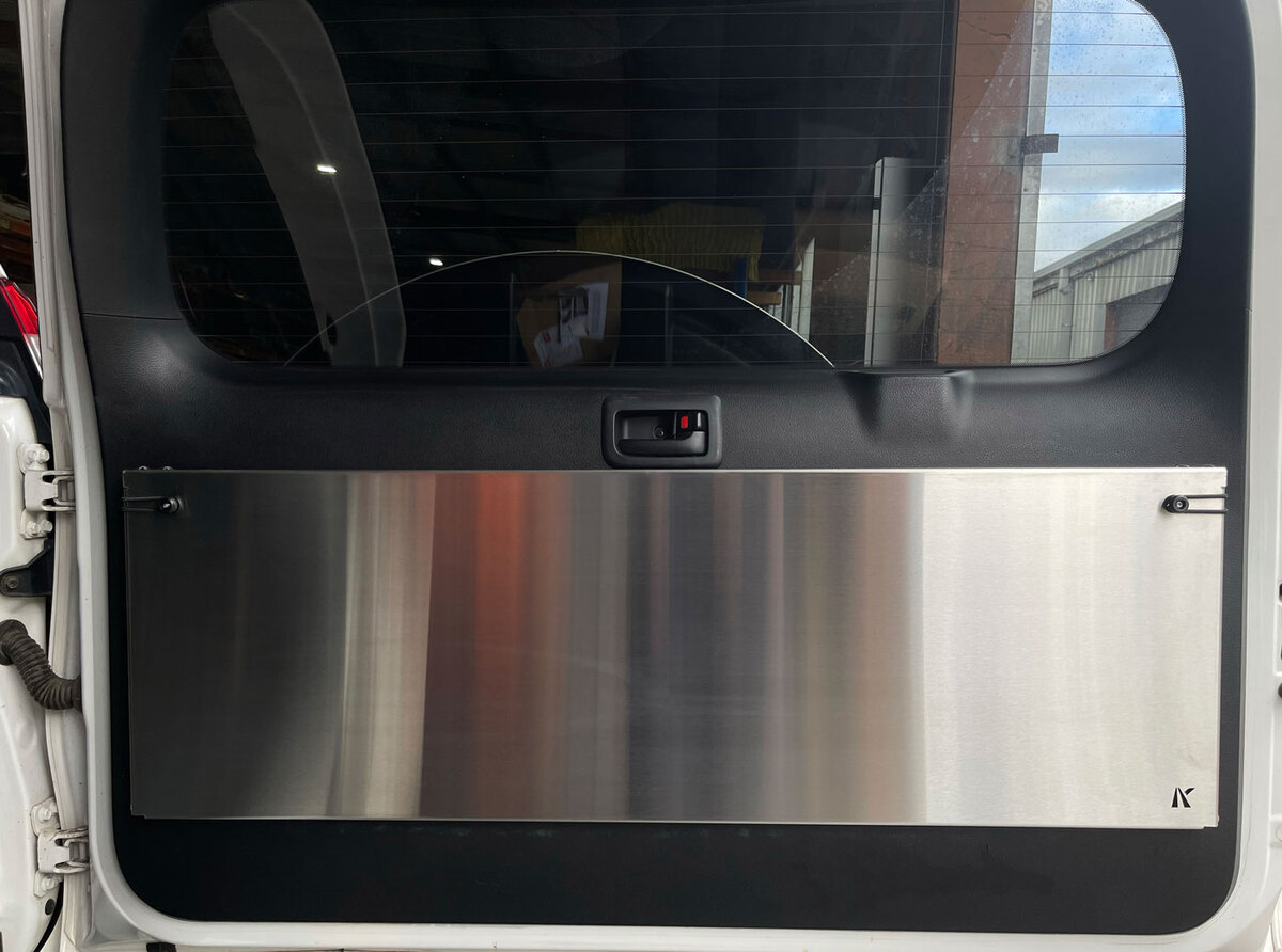 Rear Door Drop Down Table to suit Toyota Prado 150 / Lexus GX 460 [Colour: Natural Stainless]