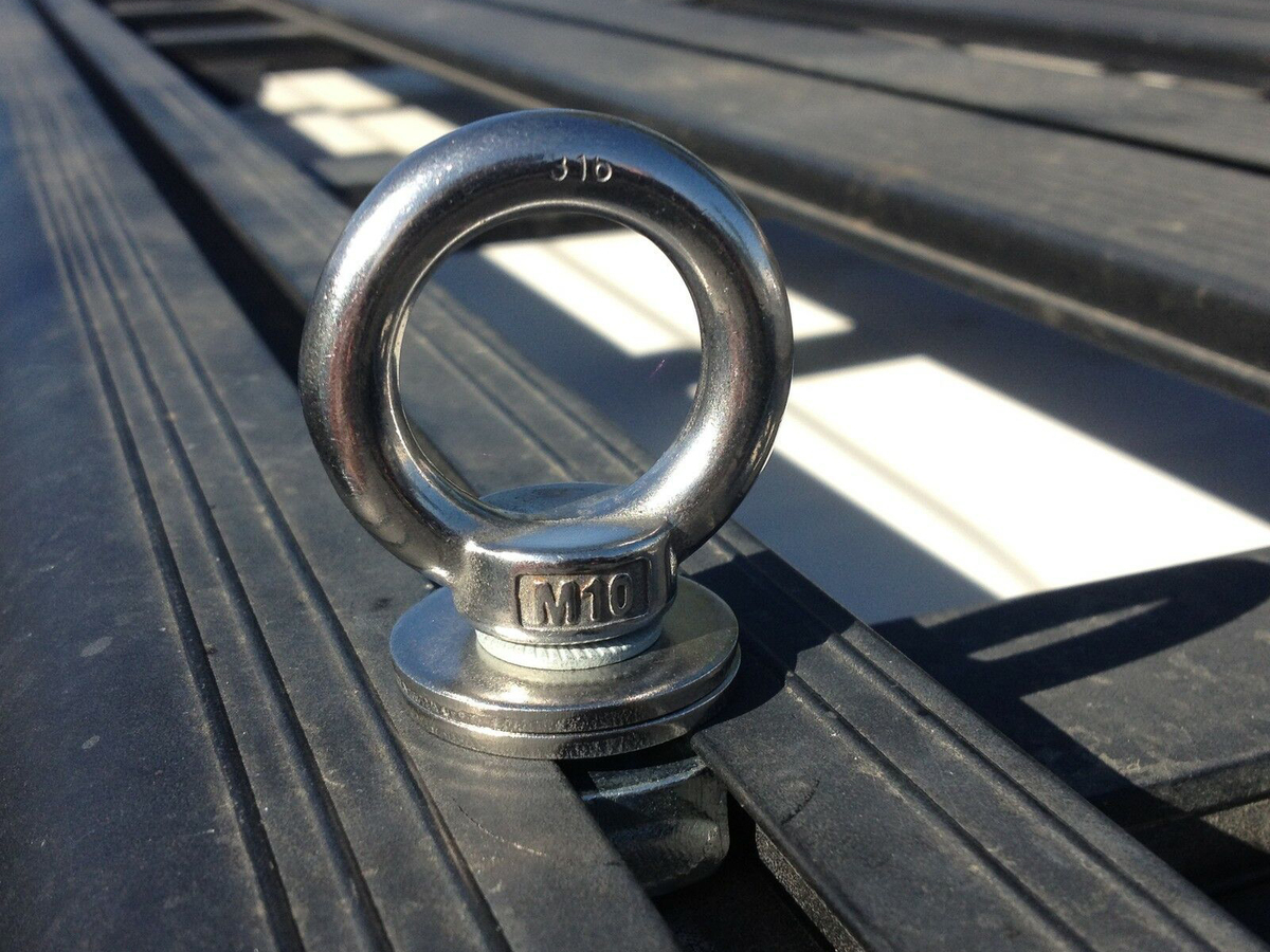 Eye Bolt Hold Down Kit x4 Rhino Pioneer Platform Rack 316 Stainless M10