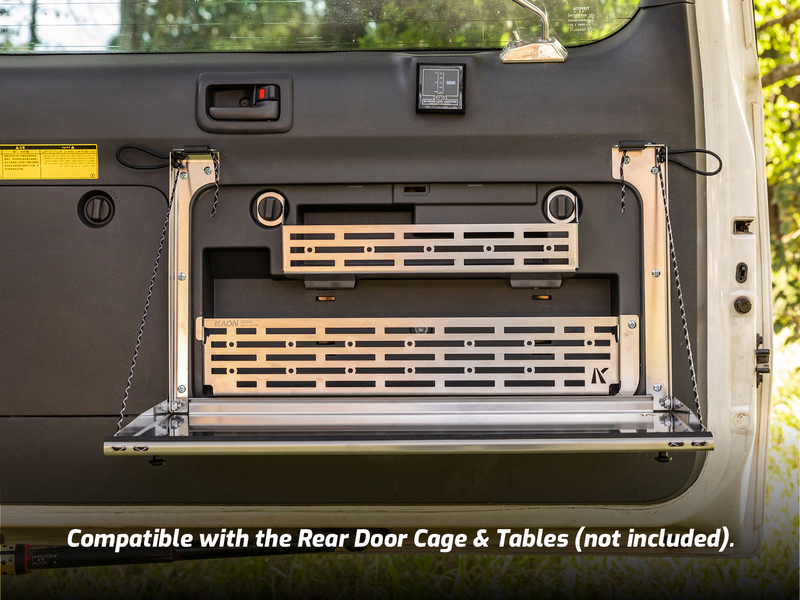 Rear Door Caddy to suit Toyota Prado 150 / Lexus GX460 [Colour: Natural Stainless]