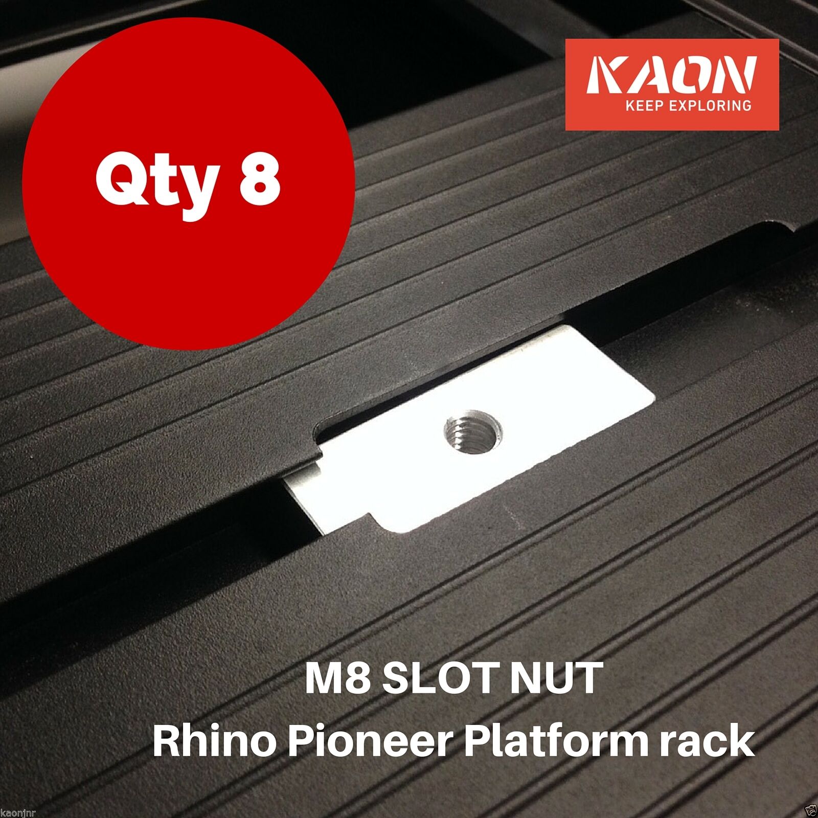 M8 Slot Nut x 8 Rhino Pioneer Platform Rack 6061 Aluminum Roof Awning
