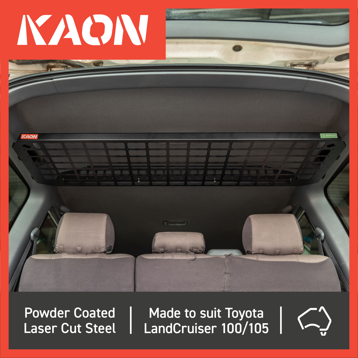 Standalone Rear Roof Shelf to suit Toyota LandCruiser LC100 / LC105 [Type: Rear Handles Inwards]