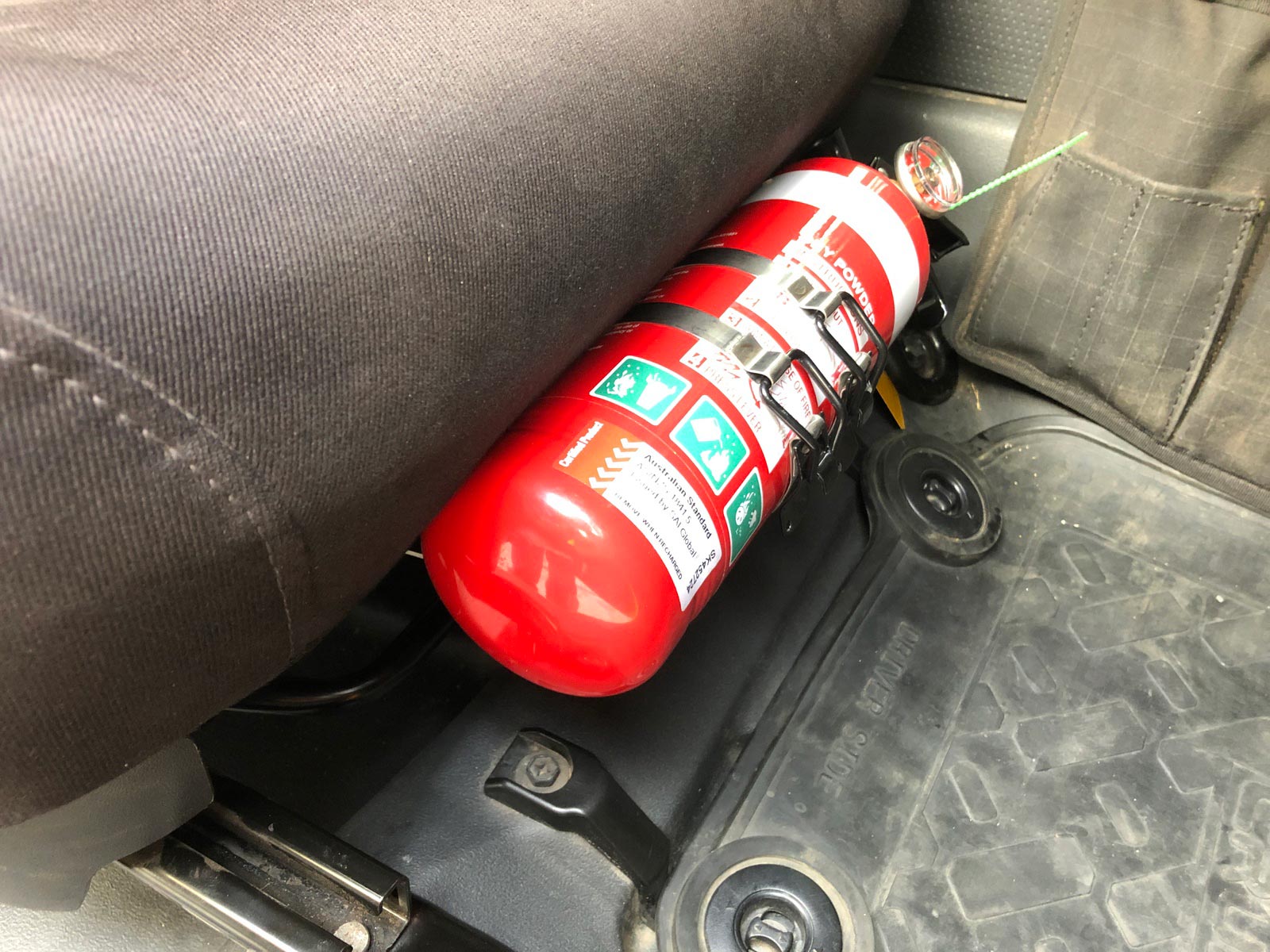 Fire Extinguisher Mount to suit FJ Cruiser Front Seat
