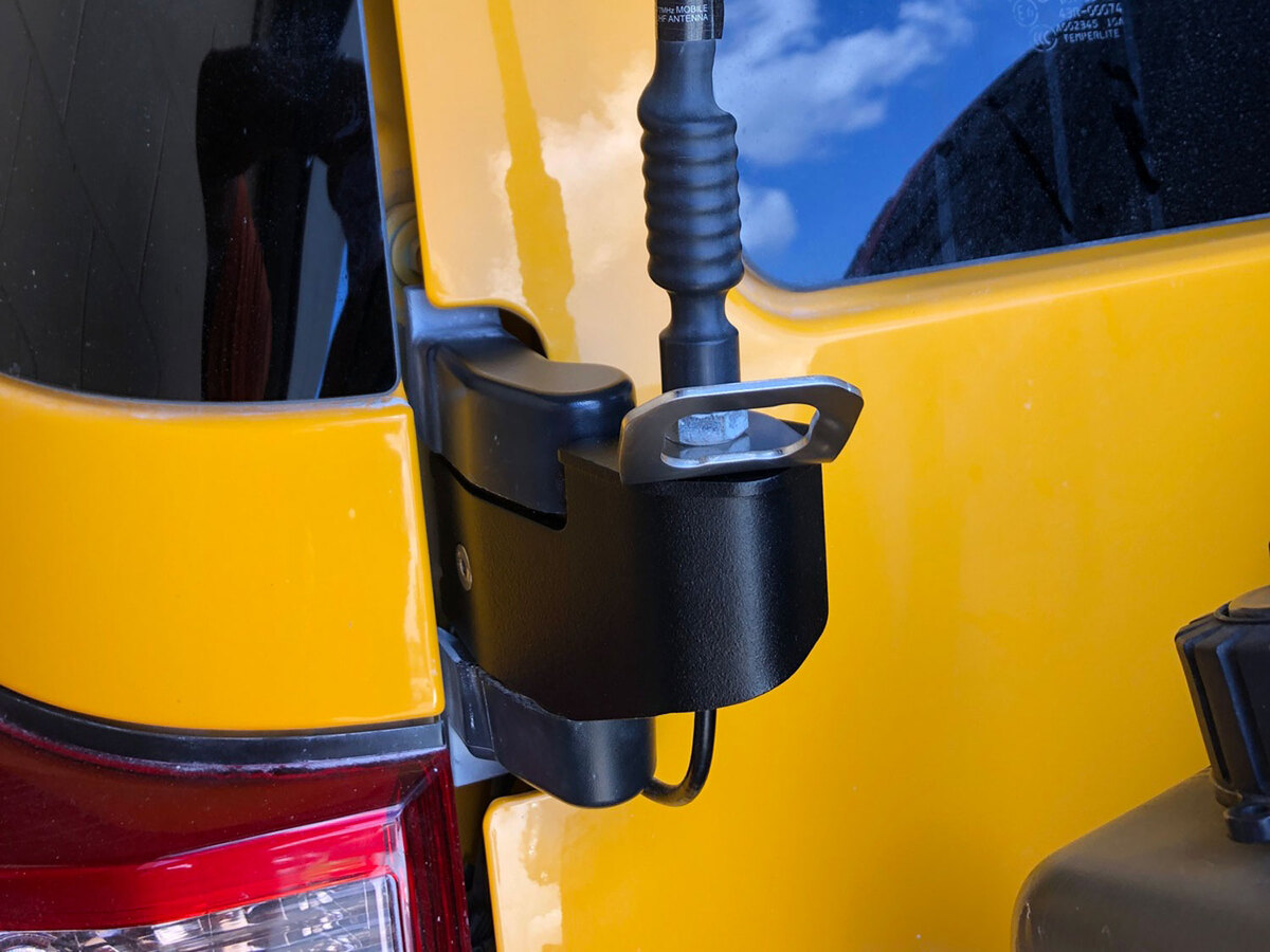 Rear Hinge Antenna Mount with Bottle Opener to suit FJ Cruiser