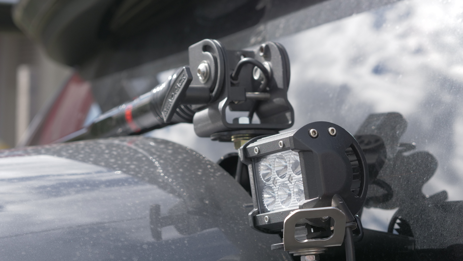 Stacked Rear Antenna Mount to suit Toyota Prado 120 & 150
