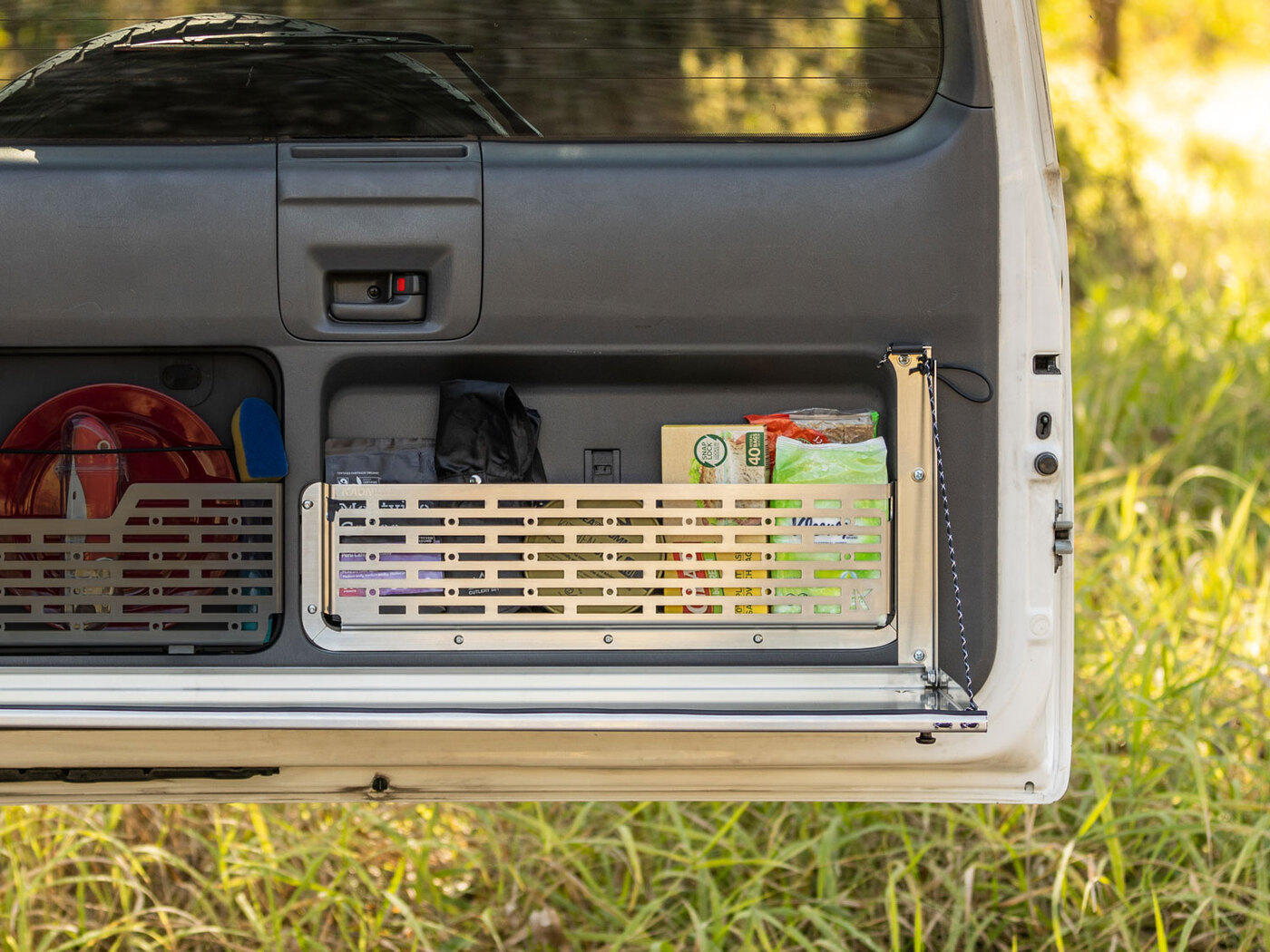 Rear Door Drop Down Table and Cage to suit Toyota Prado 120 / Lexus GX 470