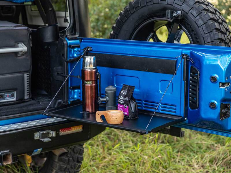 Rear Door Drop Down Table to suit Jeep Wrangler JK