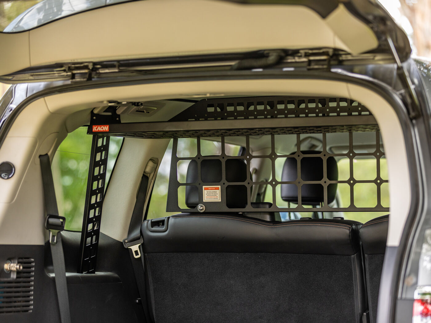 Light Cargo Barrier, Standalone Shelf & Molle Supports to suit Nissan Patrol Y62