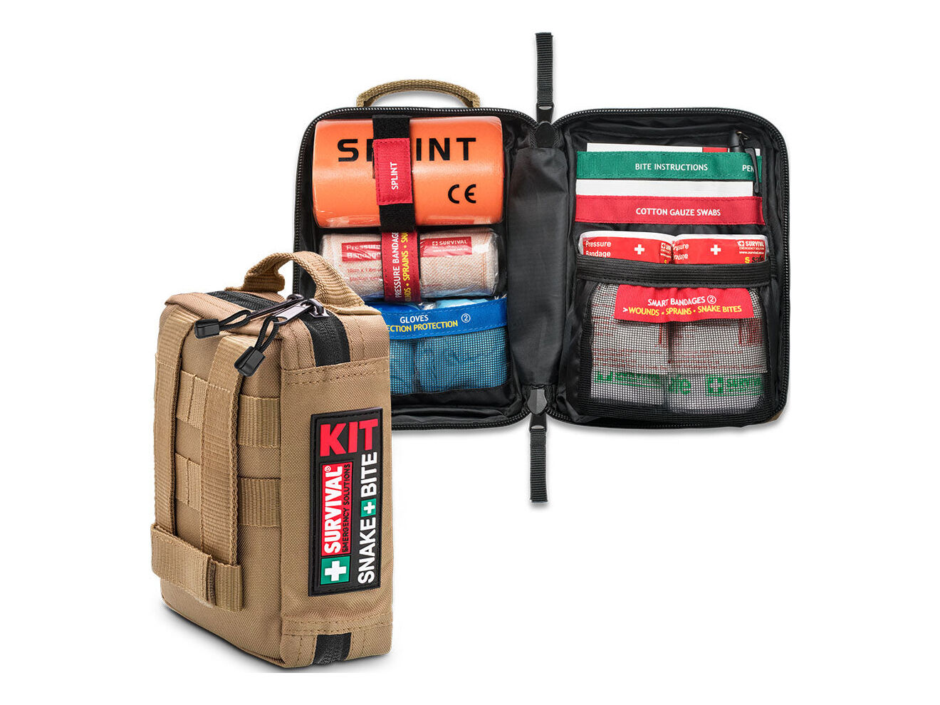 SURVIVAL Snake Bite KIT & Panel Bundle for Molle Mesh