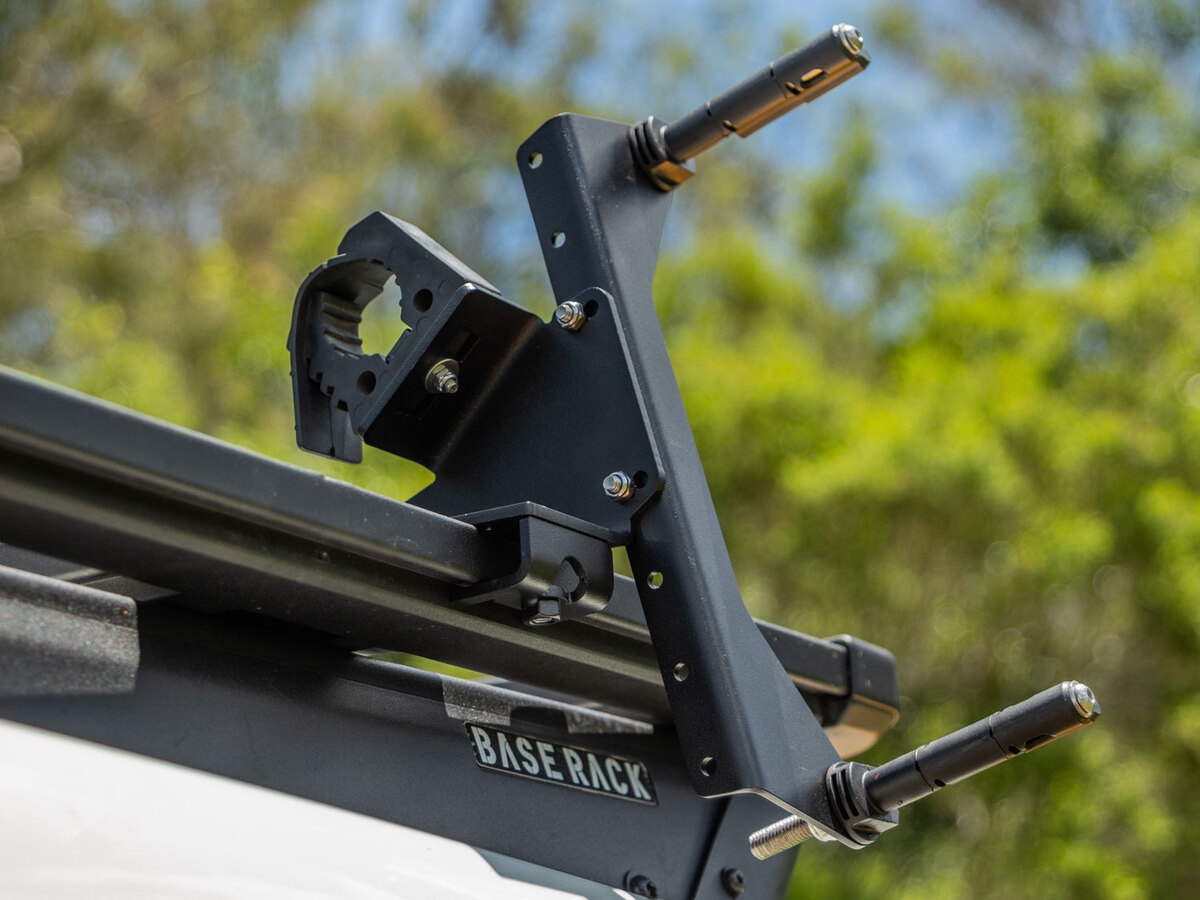 Side Angled Fixed Maxtrax Mount to suit ARB BASE Rack [Option: No Pins]