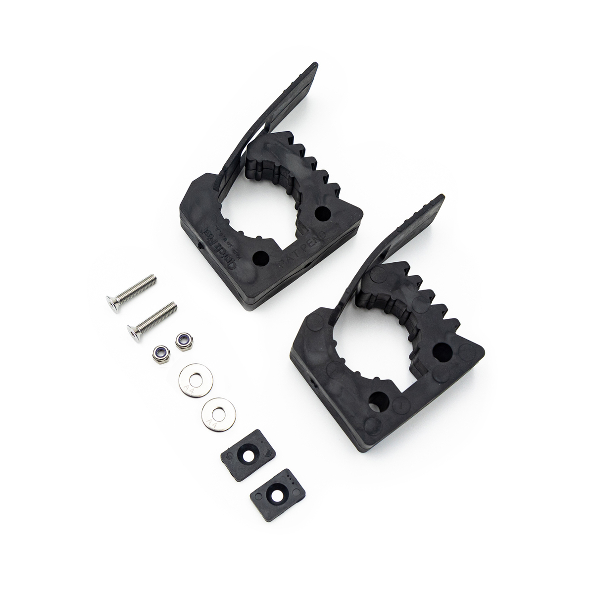 Genuine QuickFist Rubber Clamps - Shovel Axe Holder - 25-45mm [Qty: 1 Pair]