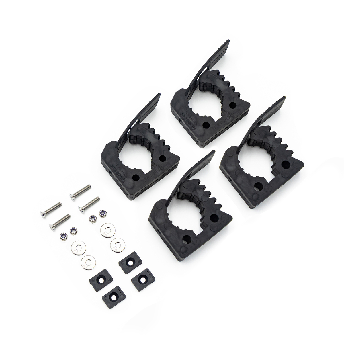 Genuine QuickFist Rubber Clamps - Shovel Axe Holder - 25-45mm [Qty: 2 Pairs]