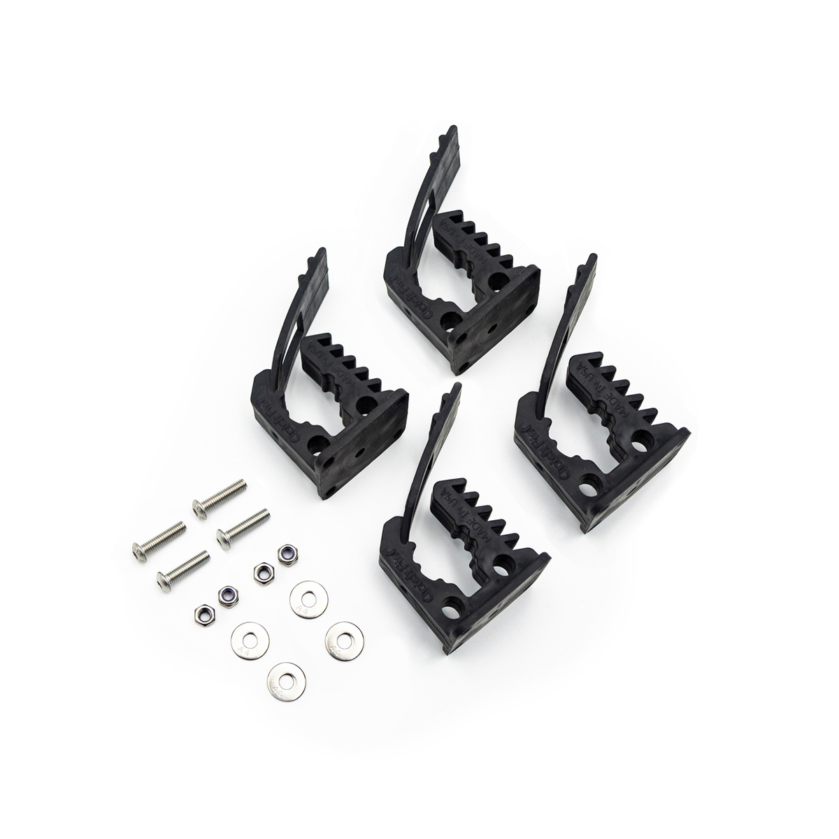 Genuine QuickFist Mini Rubber Clamps - Shovel Axe Holder - 16-32mm [Qty: 2 Pairs]