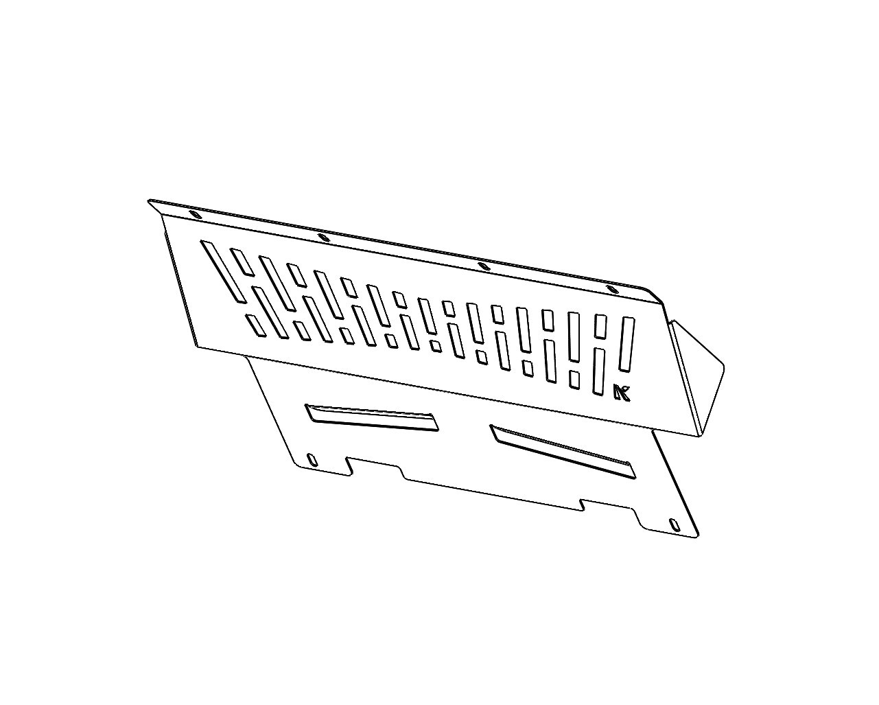 Vented Splash Guard to suit Toyota Prado 150 with ARB Bull Bar [Tab Size: No Tab]