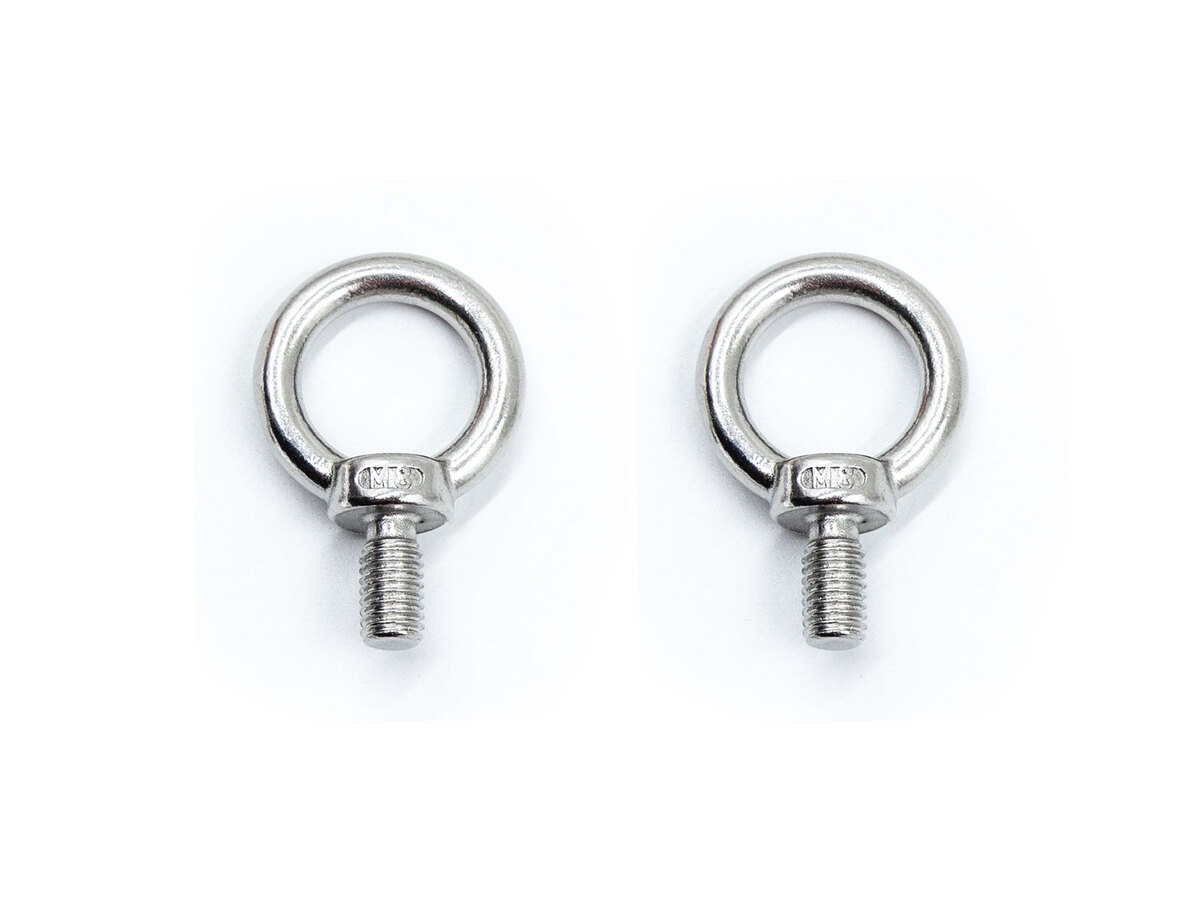 M8 Stainless Steel Eye Bolts [Qty: 2 Pack]