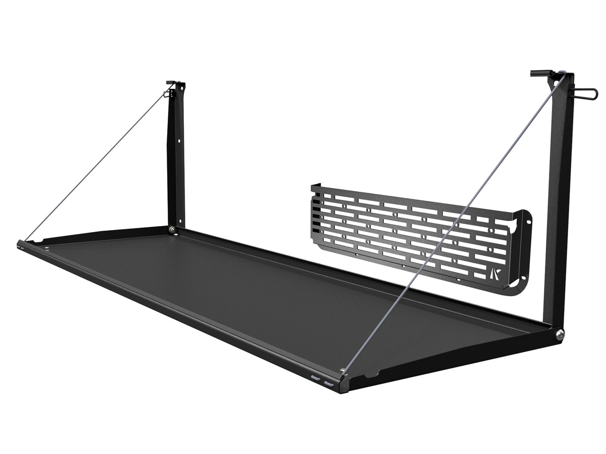 Rear Door Drop Down Table and Cage to suit Toyota Prado 120 / Lexus GX 470 [Undara Black]