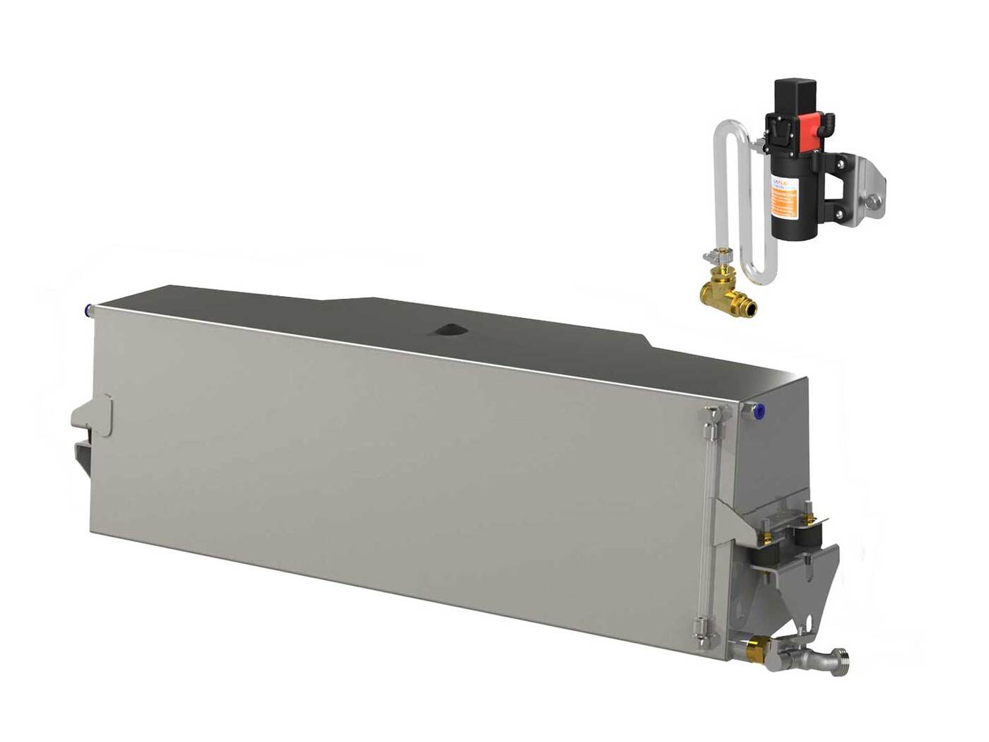 30L Stainless Steel Underbody Water Tank to suit Toyota Prado 150 [With Optional Pump Kit]