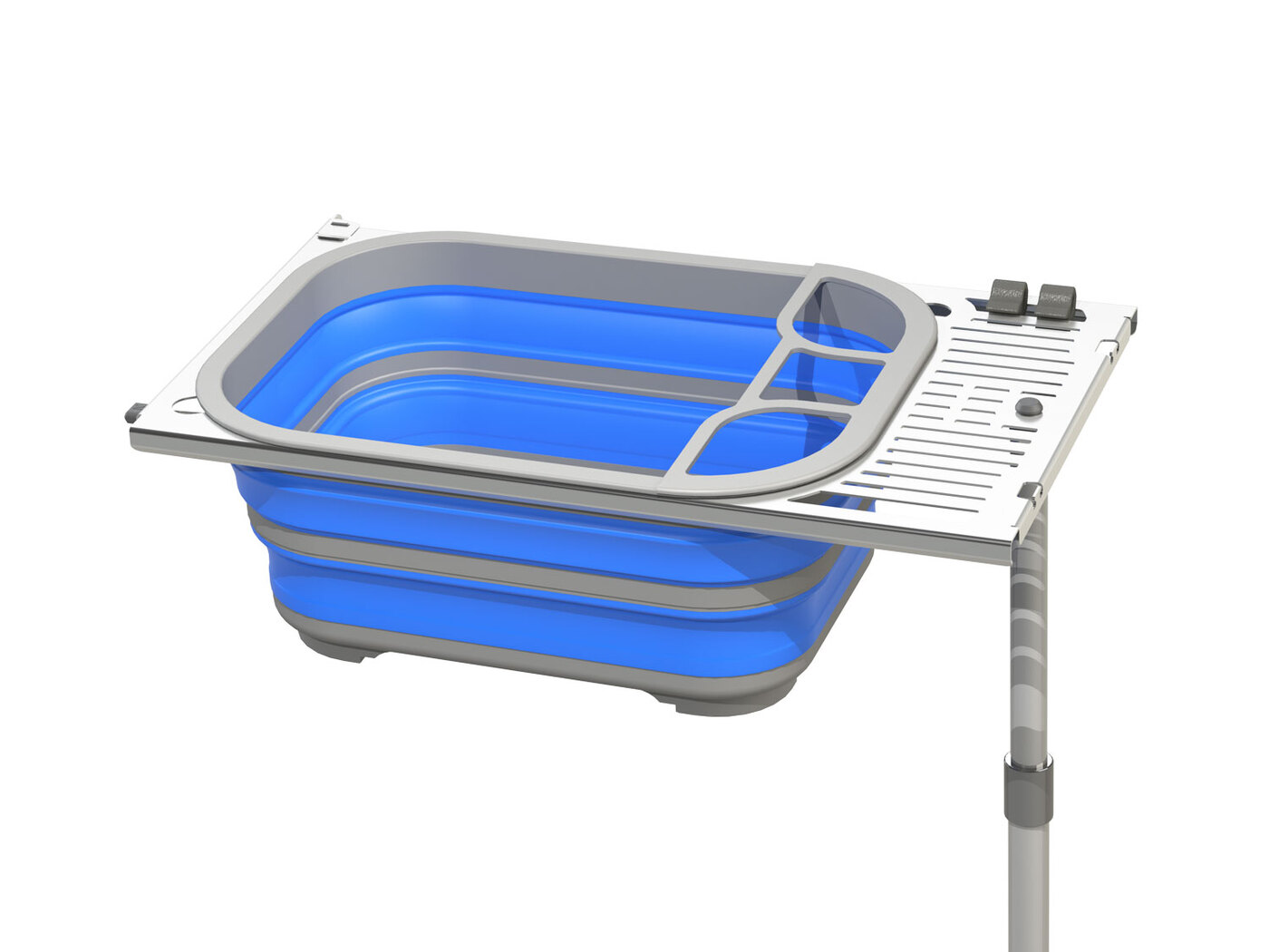 Kitchenette Clip-in Sink Extension to suit KAON Tables [Natural Stainless]