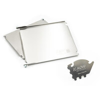 BBQ Stainless Steel Side Tables to suit Weber Baby Q + 4 Digit Scraper Tool