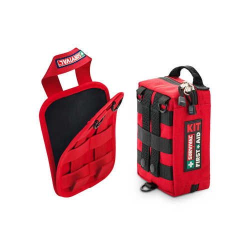 SURVIVAL Handy First Aid KIT & Panel Bundle for Molle Mesh